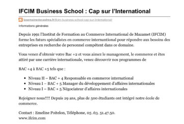 IFCIM Business School